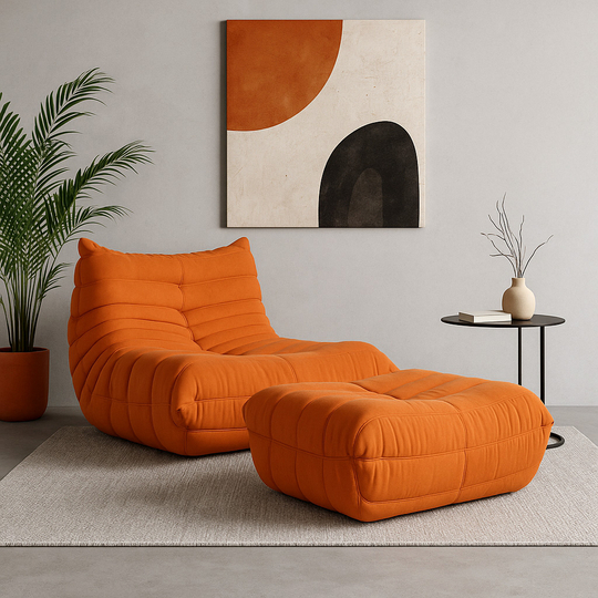 Set Nua N23-19 Armchair + Nua N22-19 Ottoman