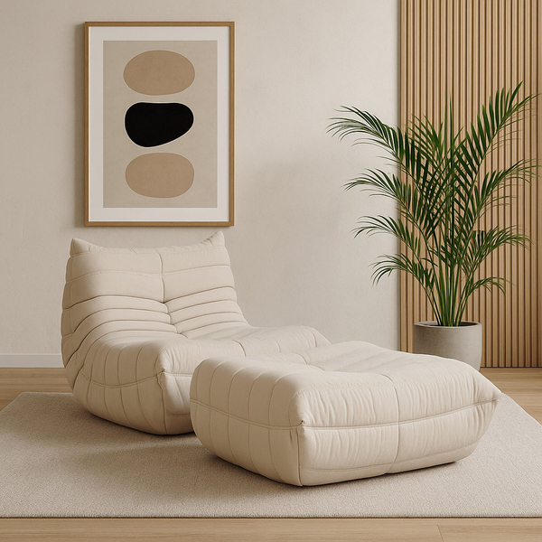 Set Nua N23-4 Armchair + Nua N22-4 Ottoman