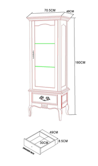 Venezia Bianco VEB860K Display cabinet