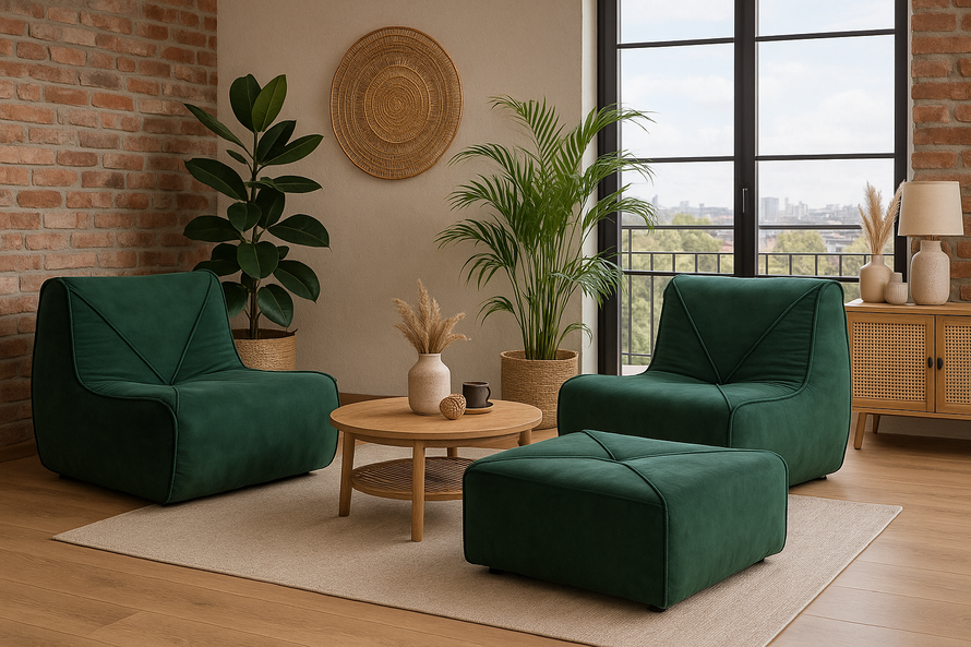 Nua N24-15 Armchair with footrest