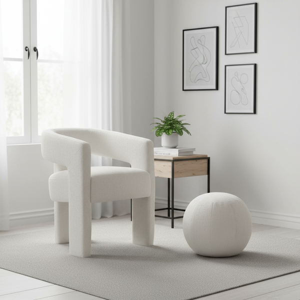 Leith LET71W Chair + Leith LET76W Footstool Set