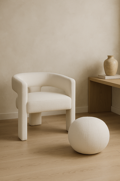 Leith LET71W Chair + Leith LET76W Footstool Set