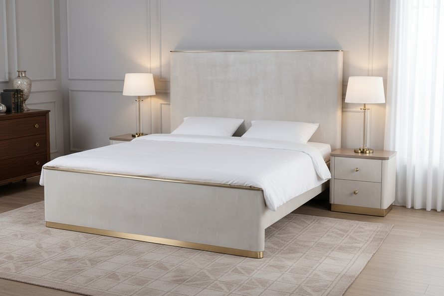 Stilig Bedroom ST890Q Upholstered bed 160cm + 2 bedside tables ST891