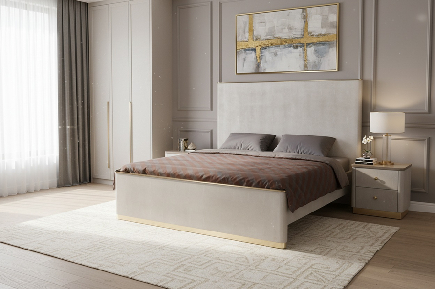 Stilig Bedroom ST890K Upholstered bed 180cm + 2 bedside tables ST891