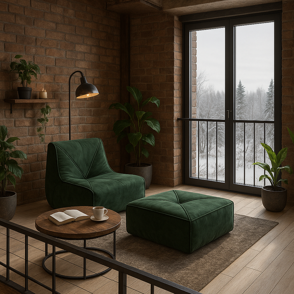 Nua N24-15 Armchair with footrest