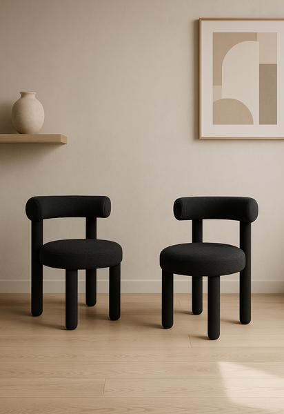 Leith LET77BLK Krzesło tapicerowane