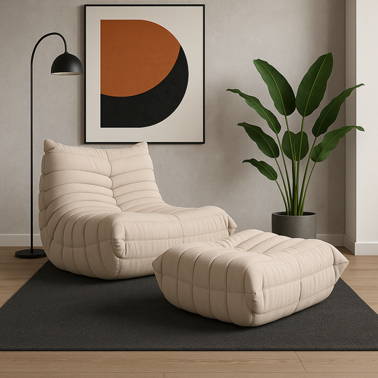 Set Nua N23-4 Armchair + Nua N22-4 Ottoman