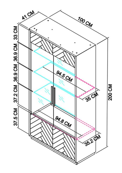 Seville SEV26-2 Display cabinet