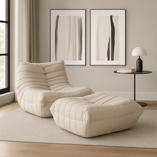 Set Nua N23-4 Armchair + Nua N22-4 Ottoman