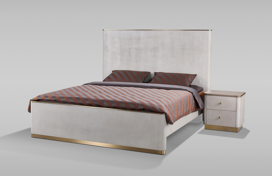 Stilig Bedroom ST890Q Upholstered bed 160cm + 2 bedside tables ST891