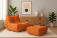 Set Nua N23-19 Armchair + Nua N22-19 Ottoman