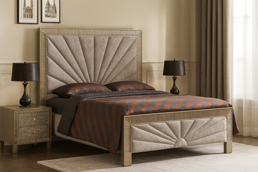 Stilig Bedroom ST900Q Łóżko tapicerowane 160cm + 2 szafki nocne ST901