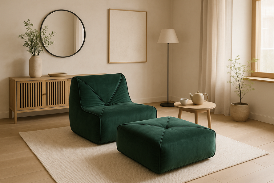 Nua N24-15 Armchair with footrest