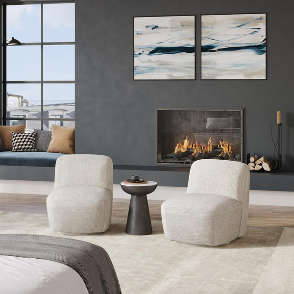 Leith LET74W Upholstered swivel chair