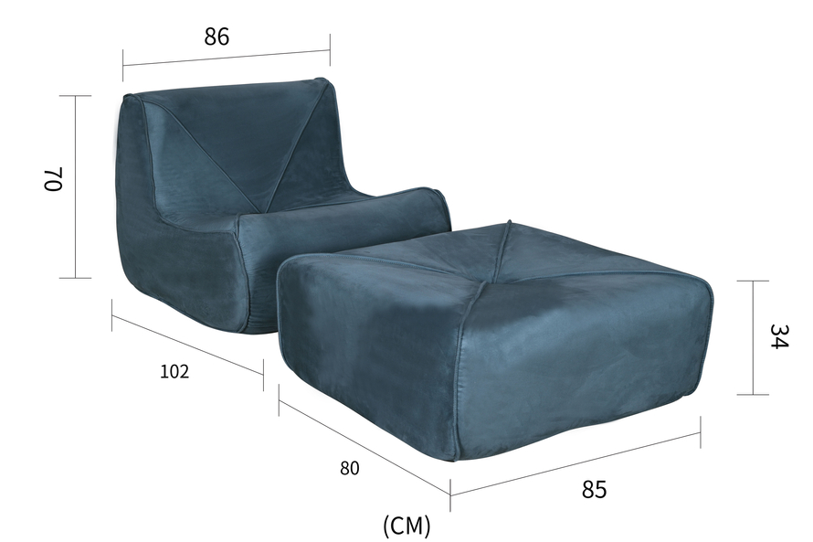 Nua N24-18 Armchair with footrest