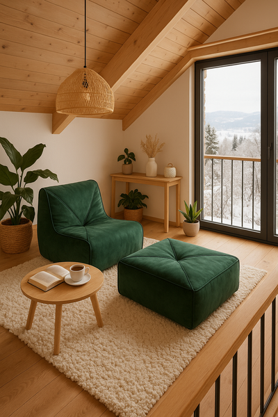 Nua N24-15 Armchair with footrest