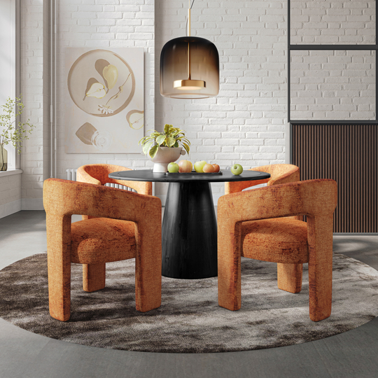 Avola AV2271-50B Dining table 127cm + 4 dining chairs Leith  LET71C