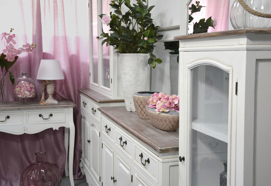 Rimini White RIW04 Display cabinet