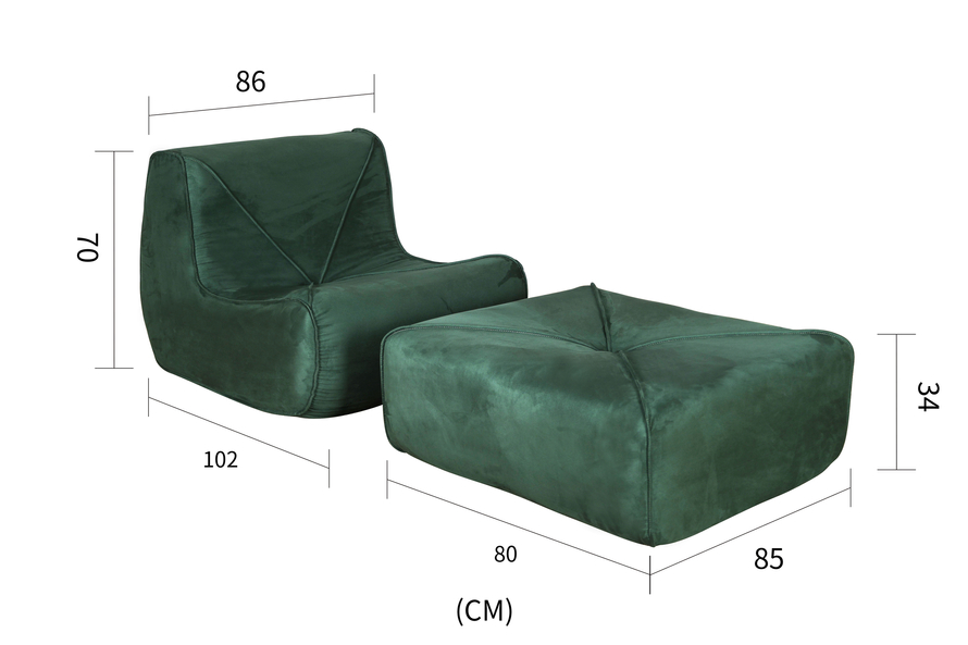 Nua N24-15 Armchair with footrest