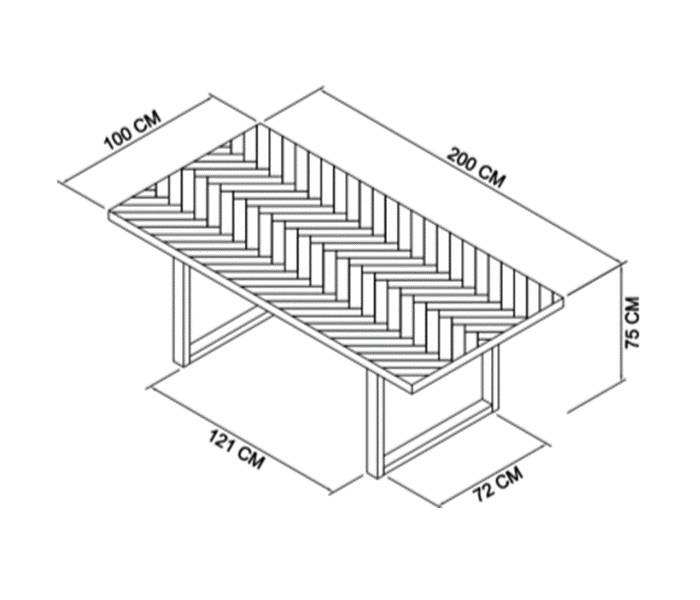 Seville SEV01-0 Dining table 200cm