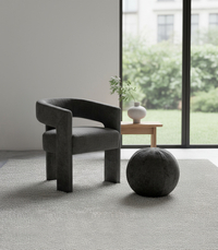 Leith LET71BLA Chair + Leith LET76BL Footstool Set