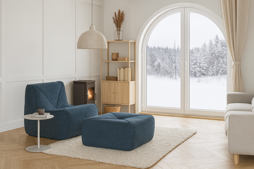 Nua N24-18 Armchair with footrest