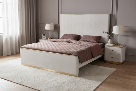 Stilig Bedroom ST890Q Upholstered bed 160cm + 2 bedside tables ST891