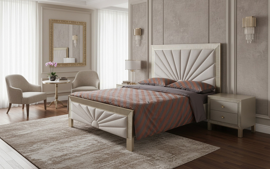 Stilig Bedroom ST900Q Łóżko tapicerowane 160cm + 2 szafki nocne ST901